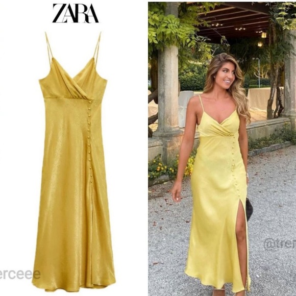 Zara Buttoned Slip Dress - Picture 2 of 10